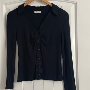 Madewell black long sleeve Henley